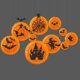 thumbnail image 4 of Halloween Paper Blossom set Bar Mall ambiente ambiente fiesta decoración de fondo, 4 of 5