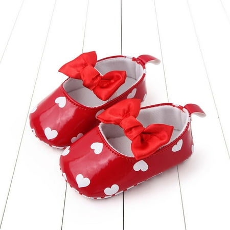 

Kiplyki Kid Deals Shoes Girls Cute Fashion Bowknot Crib Soft Sole Princess Shoes