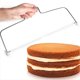 thumbnail image 1 of Cortador y nivelador de pasteles de 1 capa ajustable para hornear, acero inoxidable, nivelador cortador de pasteles de capa plateada,, 1 of 5