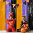 thumbnail image 2 of WarmHaven 8 Pack Halloween Decorations Indoor, 3.28 FT x 7.05 FT Party Streamer, Orange Purple Black Streamer Backdrop Fringe Curtains Foil Tinsel, Halloween Party Supplies Hanging Halloween Decor, 2 of 14