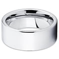 thumbnail image 3 of Silly Kings 12mm Polished Silver Tungsten Carbide Wedding Ring Flat Shiny Comfort Fit Band Mens, 3 of 3