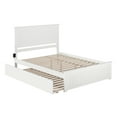 thumbnail image 4 of Nantucket Queen Platform Bed with Matching Footboard and TXL Trundle in White, 4 of 6