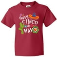 thumbnail image 3 of Inktastic Happy Cinco De Mayo- Sombrero, Cactus, Flowers Youth T-Shirt, 3 of 5