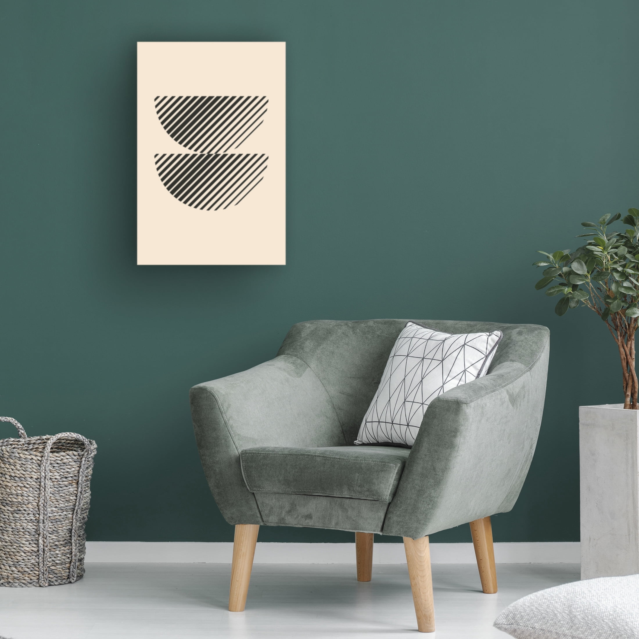Trademark Fine Art jay stanley  Boho Minimal Shape 1 Canvas Wall Art