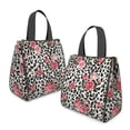 thumbnail image 2 of Pioneer Flower Floral Print Pattern Insulated Lunch Bag for Women & Adults,Large Portable Soft Cooler Lunch Bag,Thermal Food Storage Tote with Pearl Cotton,8.66L,8.75x5.75x9.5 Inch, 2 of 6