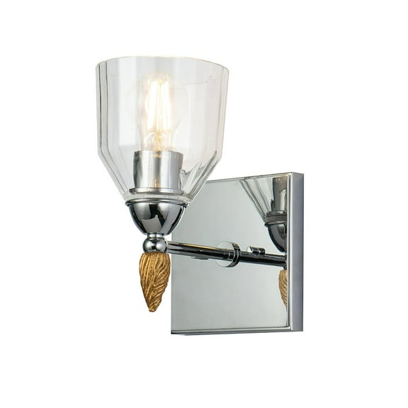Lucas McKearn Felice 1-light Gold Acorn-shaped Bath Vanity Light in Chrome