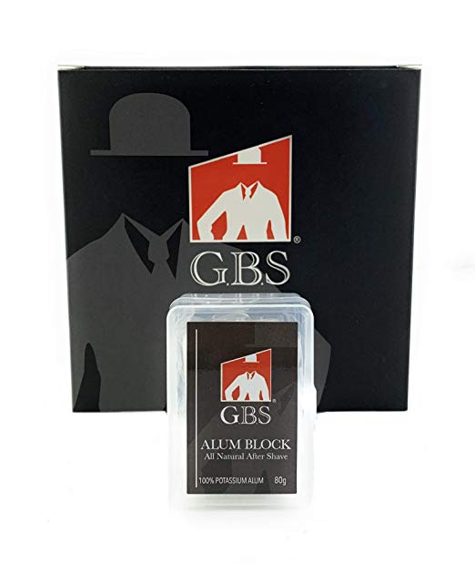 GBS Potassium Alum Stone 80G All Natural Soothing Aftershave Facial Toner to Close Pores Helps