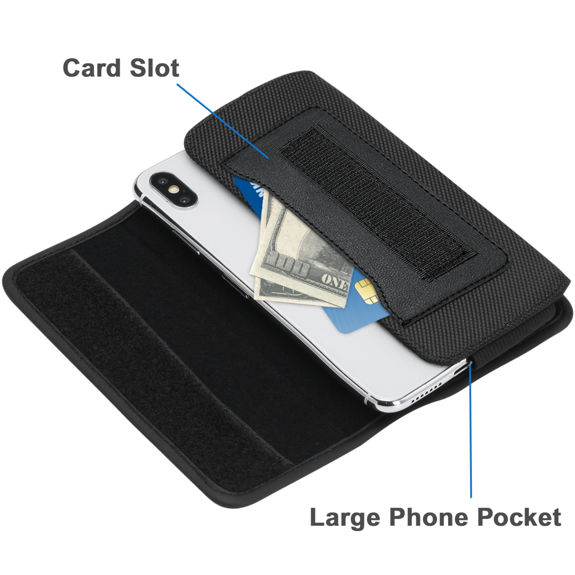 EEEkit Universal Belt Clip Phone Holster – Black photo 4