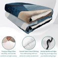 thumbnail image 4 of Twin XL Quilt Set 68''x98'', Navy Blue Brown Lightweight Summer Bedspread Coverlet Set with 2 Pillow Shams, Modern Geometric Abstract Art Breathable All Season Quilt Bedding for Dorm/Guest Room, 4 of 9