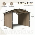 thumbnail image 3 of EAGLE PEAK 11 x 11 Ft. Outdoor Steel Arched Pergola with Shade top and Curtain, 3 of 7