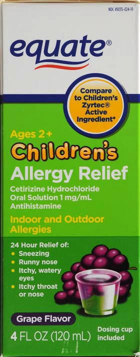 Equate Children's Allergy Syrup Grape