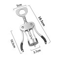 thumbnail image 2 of Abridor de vino, abridor de botellas de vino de aleación de zinc, sacacorchos de ala resistente, sacacorchos manual multifuncional para camarero, Silver-2pcs, 2 of 5