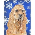 thumbnail image 1 of Carolines Treasures SC9598GF Cocker Spaniel Blue Snowflake Winter Flag Garden Size, 1 of 3