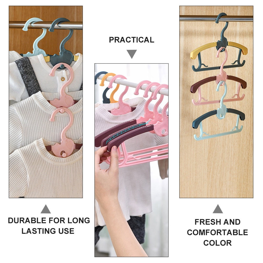 OUNONA 40 pcs Baby Clothes Drying Rack Anti-skid Clothes Hanger Retractable Hanger