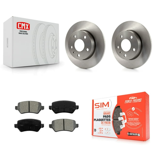 Transit Auto Rear Disc Brake Rotors and Semi-Metallic Pads Kit for Car 2008-2009 Saturn Astra K8S-101556