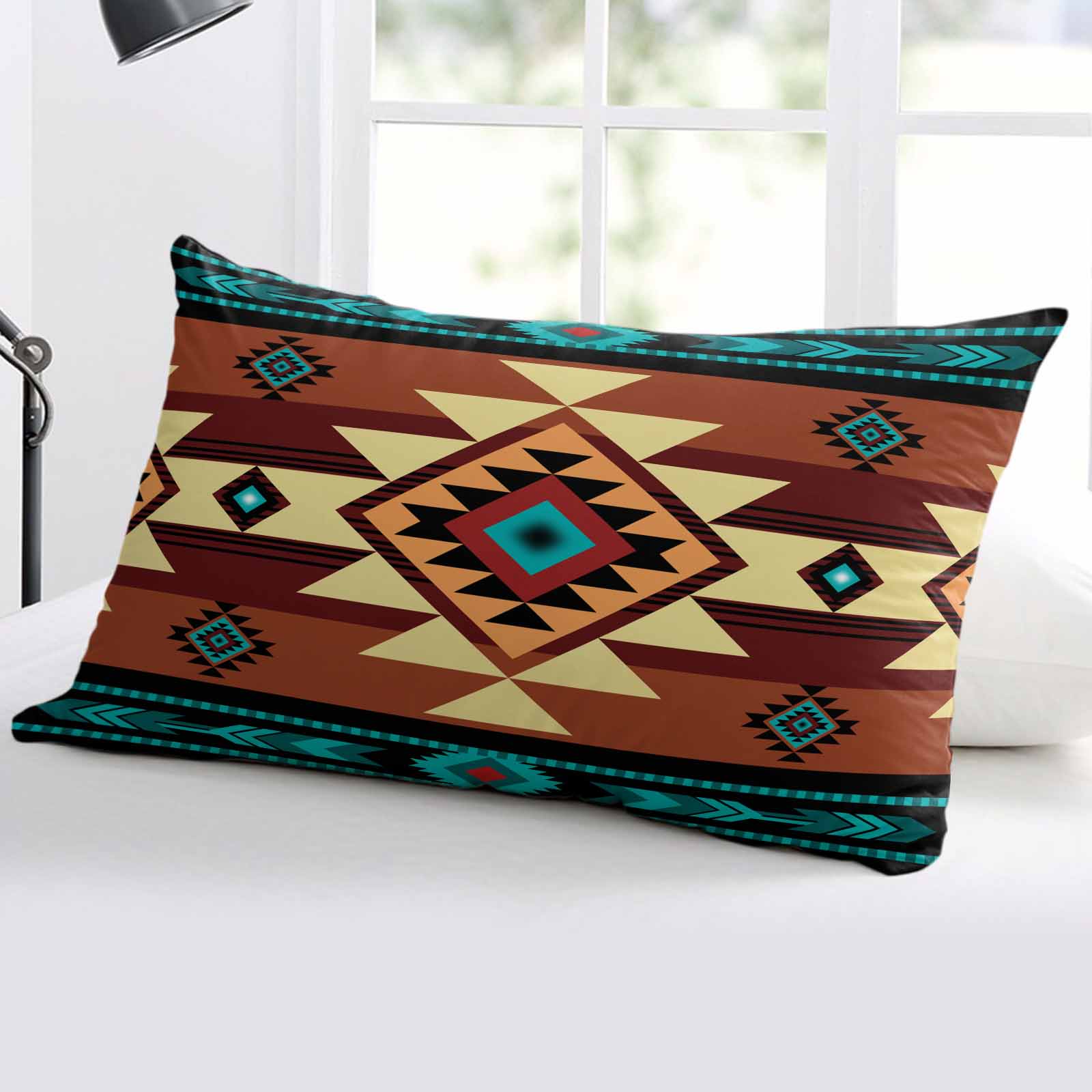 Southwest American Native Abstract Pattern Body Pillow Cover, Pillowcase Protectors with Zipper, Breathable Decorative Throw Pillow Case Cover, Pillow Shams for Couch Sofa 24x36Inch