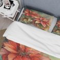 thumbnail image 4 of Designart "Poinsettias Red Blossoming II" Floral Poinsettia Bedding Covert Set - Poinsettia Red Floral Bed Set With 2 Shams, 4 of 6