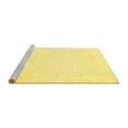thumbnail image 2 of Ahgly Company Machine Washable Indoor Round Solid Yellow Modern Area Rugs, 8' Round, 2 of 4