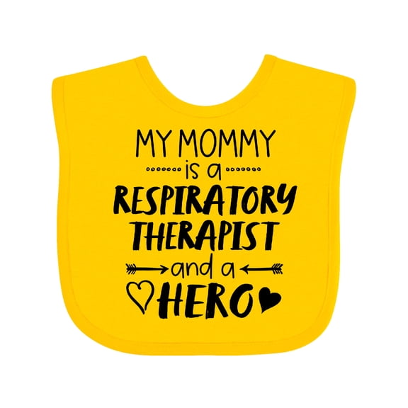 Inktastic My Mommy is a Respiratory Therapist and a Hero Boys or Girls Baby Bib