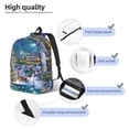 thumbnail image 4 of Lsque Christmas Tree Pattern Canvas Daypack, Durable Backpack, High-quality Versatile Backpack,Vintage Compact Backpack-Medium, 4 of 6