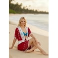 thumbnail image 5 of HAPPY BAY Women's Viscose Summer Beach Front Open Cover ups Beachwear Duster Kimono Cardigan for Women L-XL Red_AB936, 5 of 5