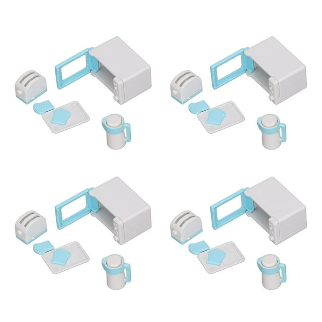 Juego de muebles de cocina en miniatura hervidor de agua para casa de muñecas horno tostador en miniatura 8 juegos para jugar en casa para niños ANGGREK Otros
