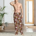 thumbnail image 4 of Salouo Flower Bunny Print Pajama Pants for Men, Lounge Pants Elastic Waistband Casual Men's sleepwear Loungewear Sleep Pajama Pant -Large, 4 of 7