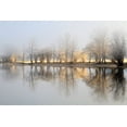 thumbnail image 2 of Bor 18x13 Black Ornate Wood Framed with Double Matting Museum Art Print Titled - january morning, 2 of 4