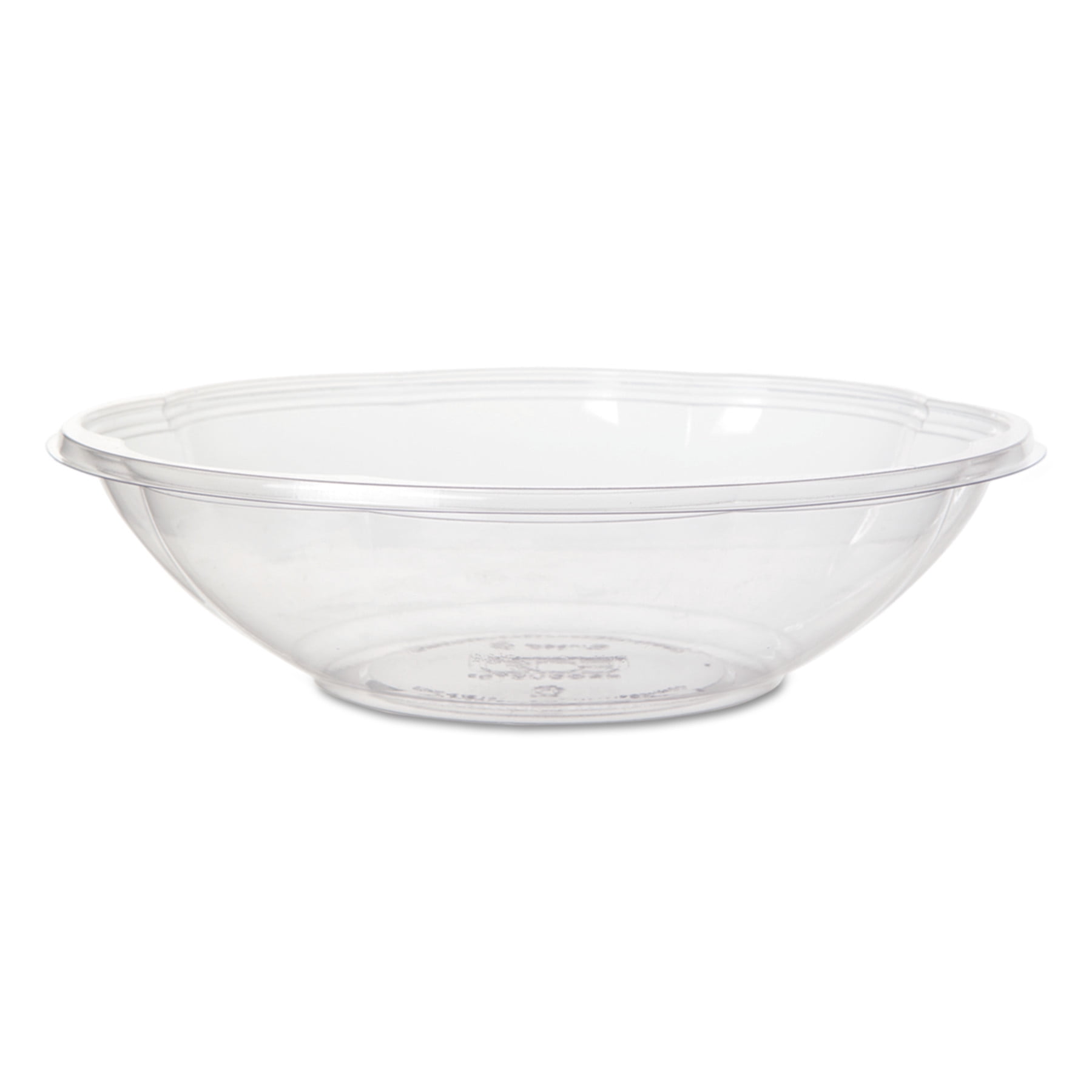 EcoProducts Salad Bowls with Lids, Clear, 64 oz, 9 1/2" Dia, 150