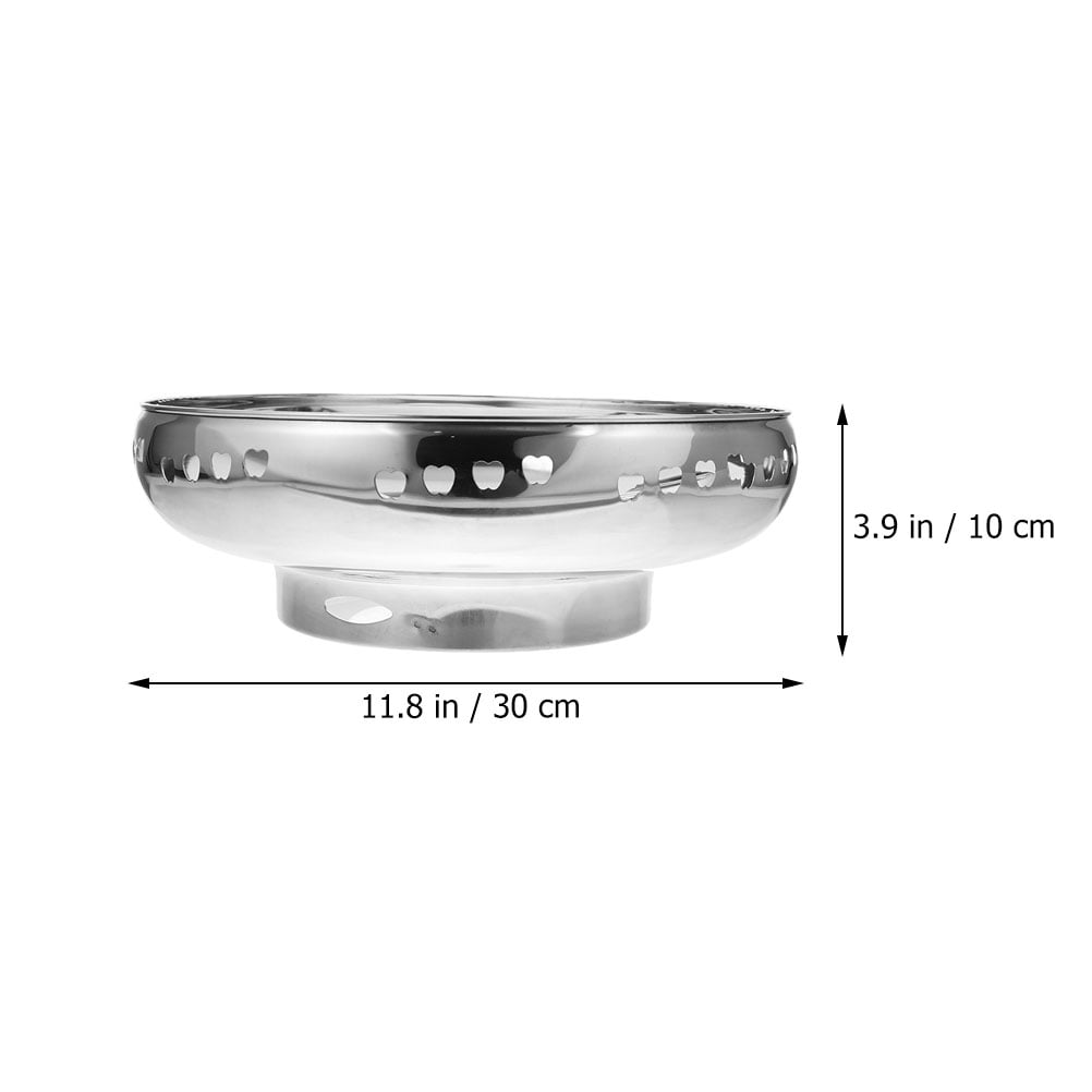 PAMINGONO 2Pcs High Temperature Resistant Wok Stand for Gas Stove Silver Stainless Steel