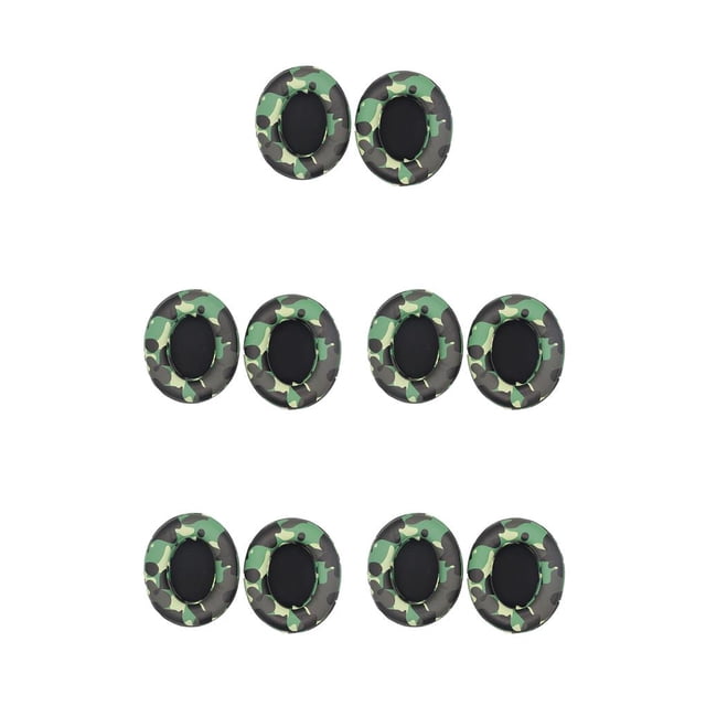 Cateissary 1 par de almohadillas para auriculares, almohadillas para los oídos, orejeras de esponja de malla, reemplazo de jugador con estampado Type2 NO2