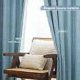 thumbnail image 2 of DriftAway 100% Blackout Linen Curtains for Bedroom 84 Inches Long Farmhouse Thermal Insulated 3 Inch Rod Pocket Back Tab Full Light Blocking 2 Panels for Living Room Nursery, 2 of 5
