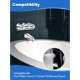 thumbnail image 5 of ABCISI 3 Set Tub Faucet Handle, Shower Knob Replacement Include C H D Flange Base and Nipple, Bathtub Knob Compatible with Price Pfister Verve Fits 5-1/2''H,12 Tooth Broach Stem (Chrome), 5 of 7