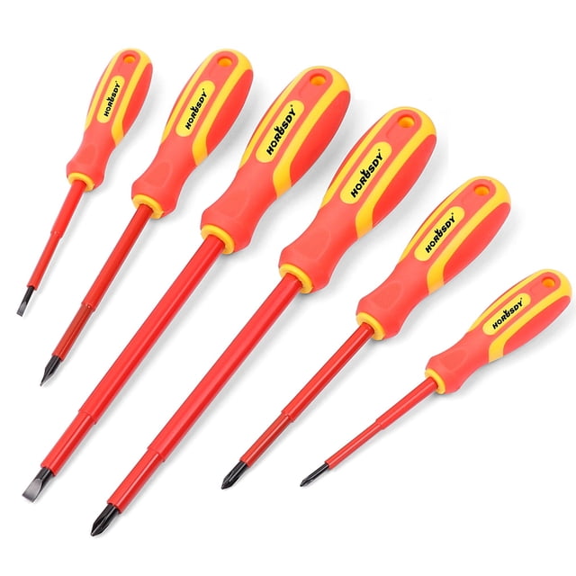 Juego de destornilladores HORUSDY para electricistas aislados, 6 piezas, 1000 V
