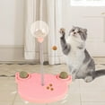 thumbnail image 2 of Cat Slow Feeder Toy, IQ Training Ball ,Bite Resistant Interactive Non Slip Dispenser for Kitty Indoor/Outdoor Accessories , Pink and Catnip Ball, 2 of 7