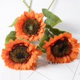 thumbnail image 4 of Mdesiwst Artificial Sunflower Branch with Stem Home Wedding Party Faux Flower Floral Arrangement Indoor Outdoor Garden Decoration, 4 of 6