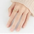 thumbnail image 3 of Geometric Figure Rotating Rings Micro Rotating Anxiety Stress Rings Adjustable Zircon Open Rings for Women and Kids, 3 of 3