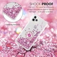 thumbnail image 3 of Funda para iPhone 11 PRO MAX con Brillo Líquido Flotante, Purpurina, Parachoques y Anillo Giratorio Soporte, 3 of 5