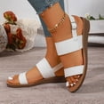 thumbnail image 7 of Bkhluea Women Double Strap Slingback Wedge Sandals Adjustable Buckle Comfortable Footwear For Beach Travel Daily Casual Outdoor Activities, 7 of 7