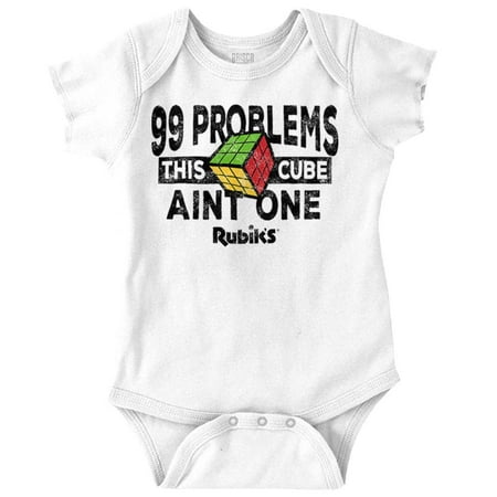 

99 Problems This Rubik s Aint One Romper Boys or Girls Infant Baby Brisco Brands 24M