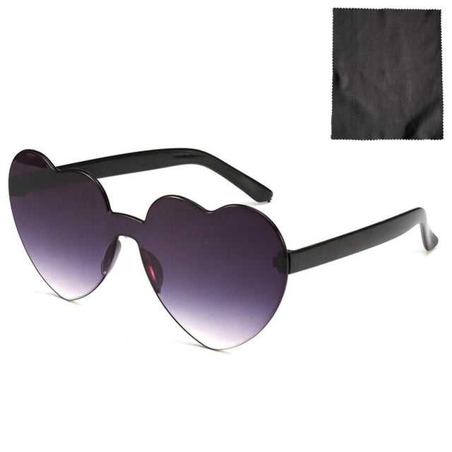 Gafas de sol sin montura en forma de corazón, color caramelo transparente Fra