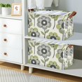 thumbnail image 2 of Yayeee Foldable Storage Basket for Shelves with Handles Set of 2 Waterproof Cloth Bins, Retro Flower, 2 of 7