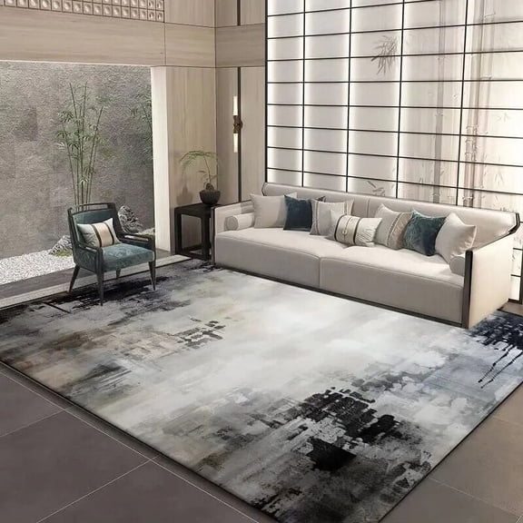 Modern Carpet Living Room Ink Splash Abstract Large Area Sofa Rug Bedroom Nordic Decoration Home Soft Carpets Washable Bath Mat