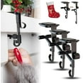 thumbnail image 4 of No-Drill Stocking Hangers for Mantel – 2-in-1 Adjustable Garland Hanger, Heavy Duty Hooks for Christmas Decorations, Fits 0.5”-8.5” Mantles, Holds up to 20 LBS (2Pcs,Black), 4 of 7