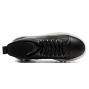 CMR CHAMARIPA Elevator Shoes For Women - Black Leather Height Increasing Boots 8CM / 3.15 Inches