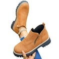 thumbnail image 6 of Ankle Boots for Women Chunky Platform Lug Sole Side Zipper Chelsea Booties Fall 42, 6 of 6