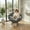 Grey-F, variant on Peispie Fabric Papasan Chair, 360° Swivel Wicker Rattan Accent Chair with Soft Thick Cushion, Ergonomic Round Saucer Chair for Living Room, Bedroom, 300 lbs, Grey