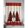 thumbnail image 5 of Fsddascl Merry Christmas Shower Curtain Set - Standard 72" x 72" Washable Bathtub Curtain with 12 Hooks, Gnomes Red Xmas Tree Buffalo Plaid Vintage Waterproof Fabric Shower Curtains for Bathroom, 5 of 6