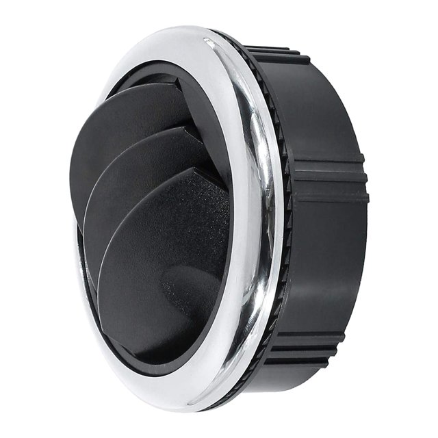 Ruiboury Round Air Vent Deflector Outlet Louvered Supplies For Vehicles Adjustable Positioning In Black Silver Finish . Bus RV Black 87 75mm