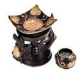 thumbnail image 2 of AeraVida Indoor/Outdoor Asymmetrical Rain tree wood Pillar Candle Holders, 2 of 4